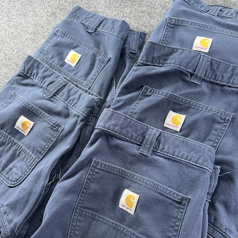 Lot (5) Carhartt Rugged Flex Canvas Carpenter Pants Workwear 35x32 Relaxed Fit*